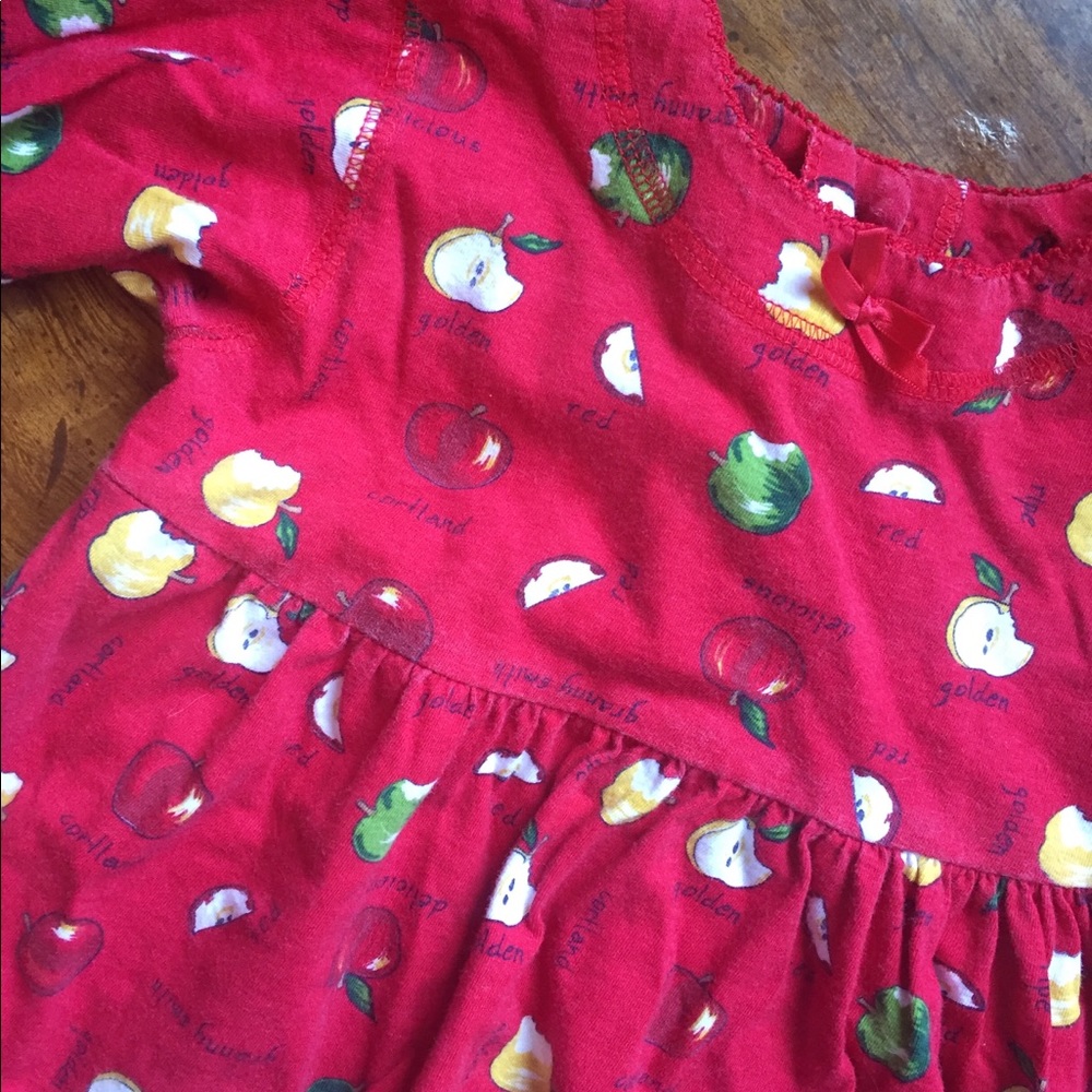 🍏🍎 Apple Printed Toddler Dress 🍎🍏